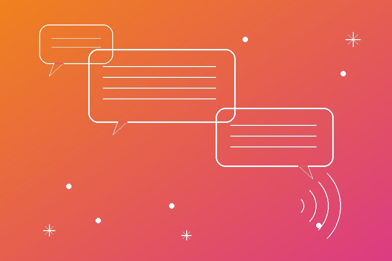 Text to speech funny tool with speech bubbles and sound wave effects